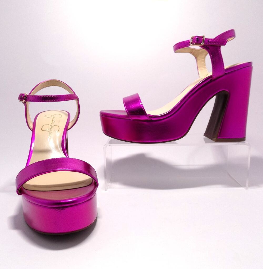 Jessica Simpson Xilka Sandal Metallic Pink Women's Heels- Size 6.5